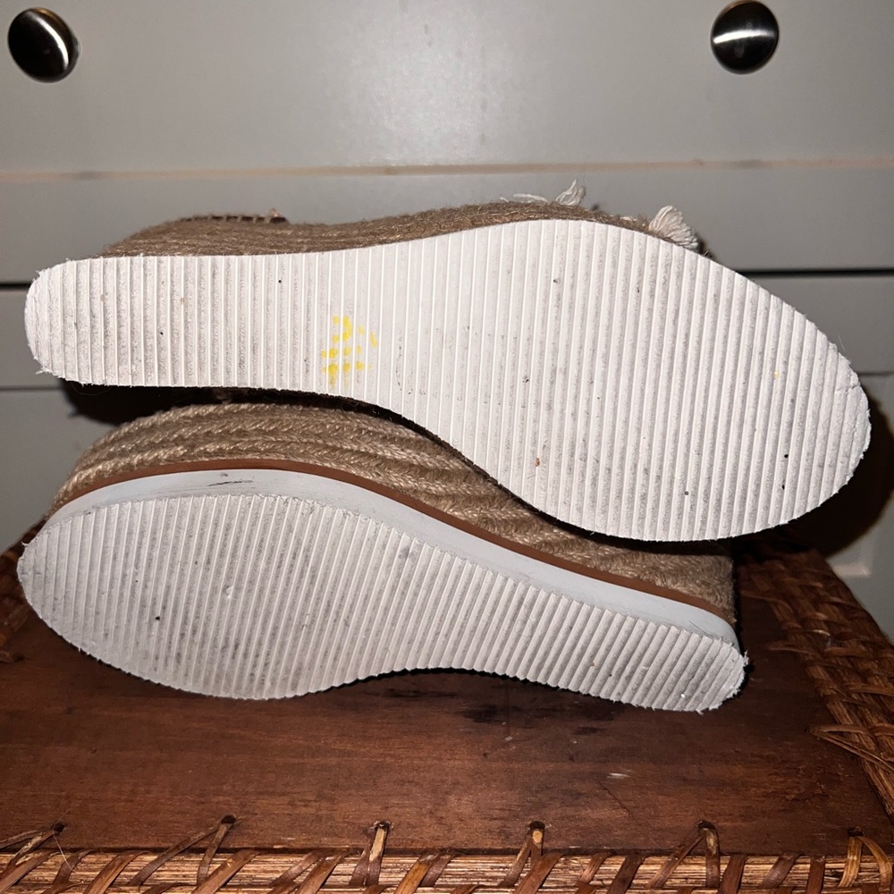 See By Chloe Tan and Cream Wedge Sandals - Picture 9 of 11
